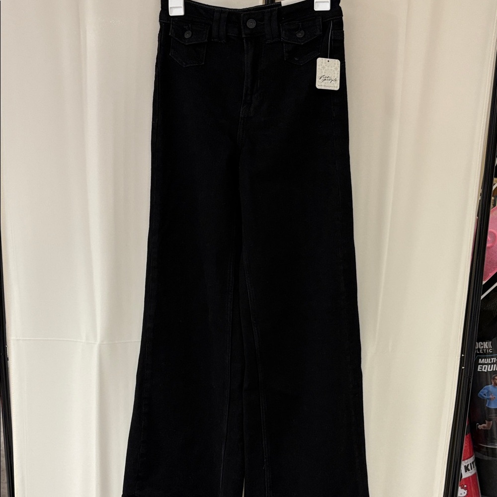 We The Free Midnight Black Wide Leg Jeans